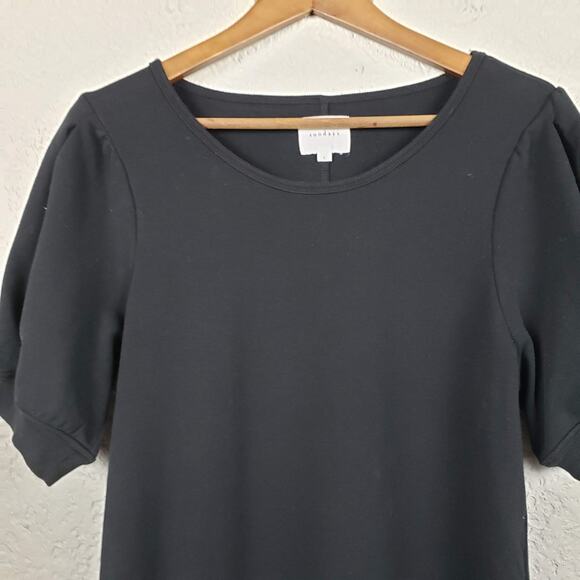 Sundays Knit Dress Sheath Loose Fit Black- 2 - Picture 2 of 6